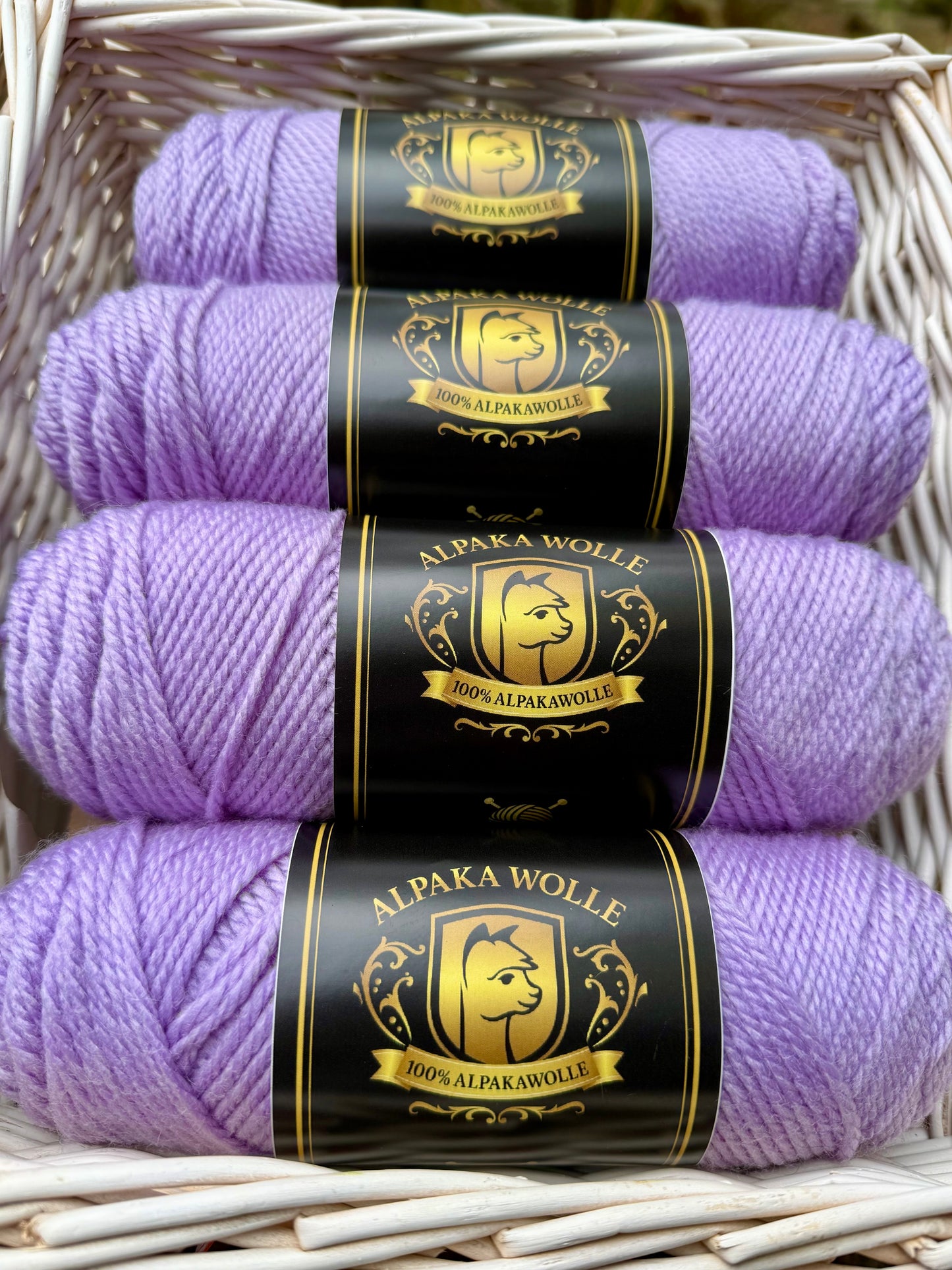 Alpaka Strickgarn 100% Lavendel 100g