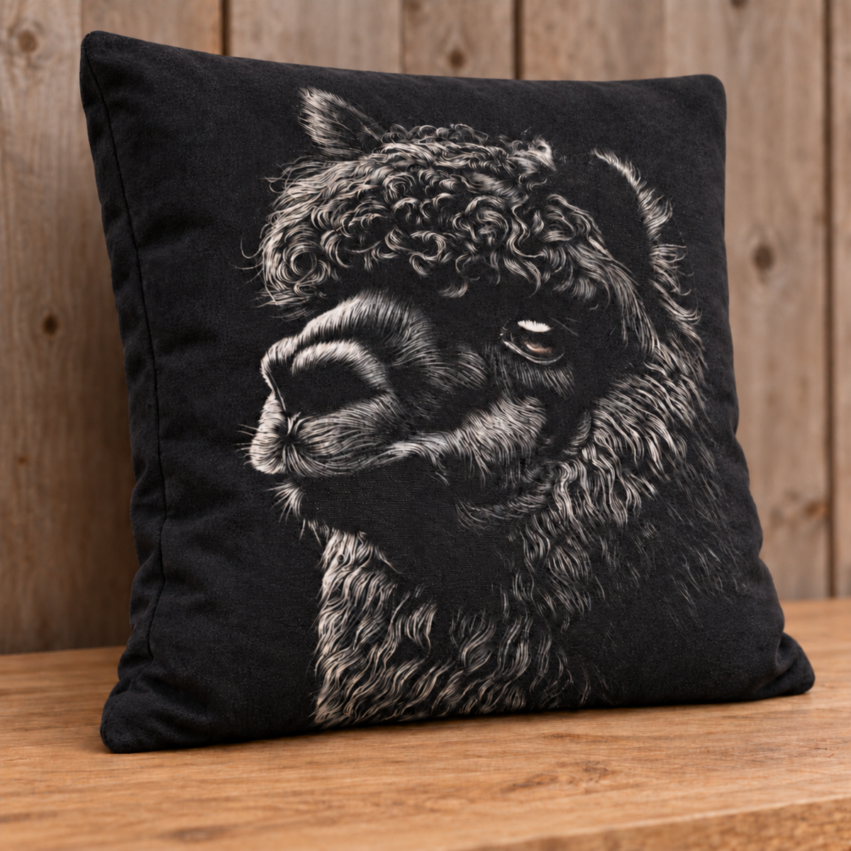 Alpaka-Kissen 45x45cm Motiv Druck
