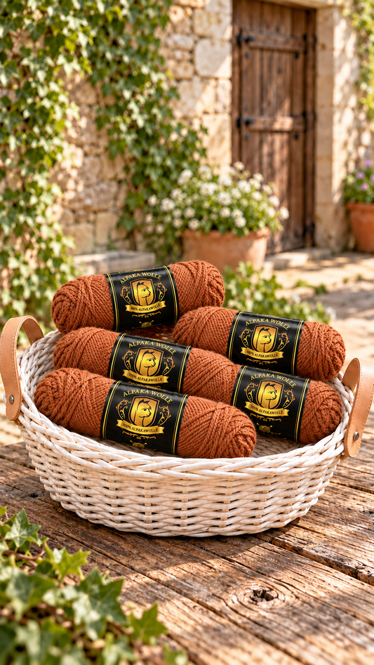 Alpaka Garn Caramel 100%