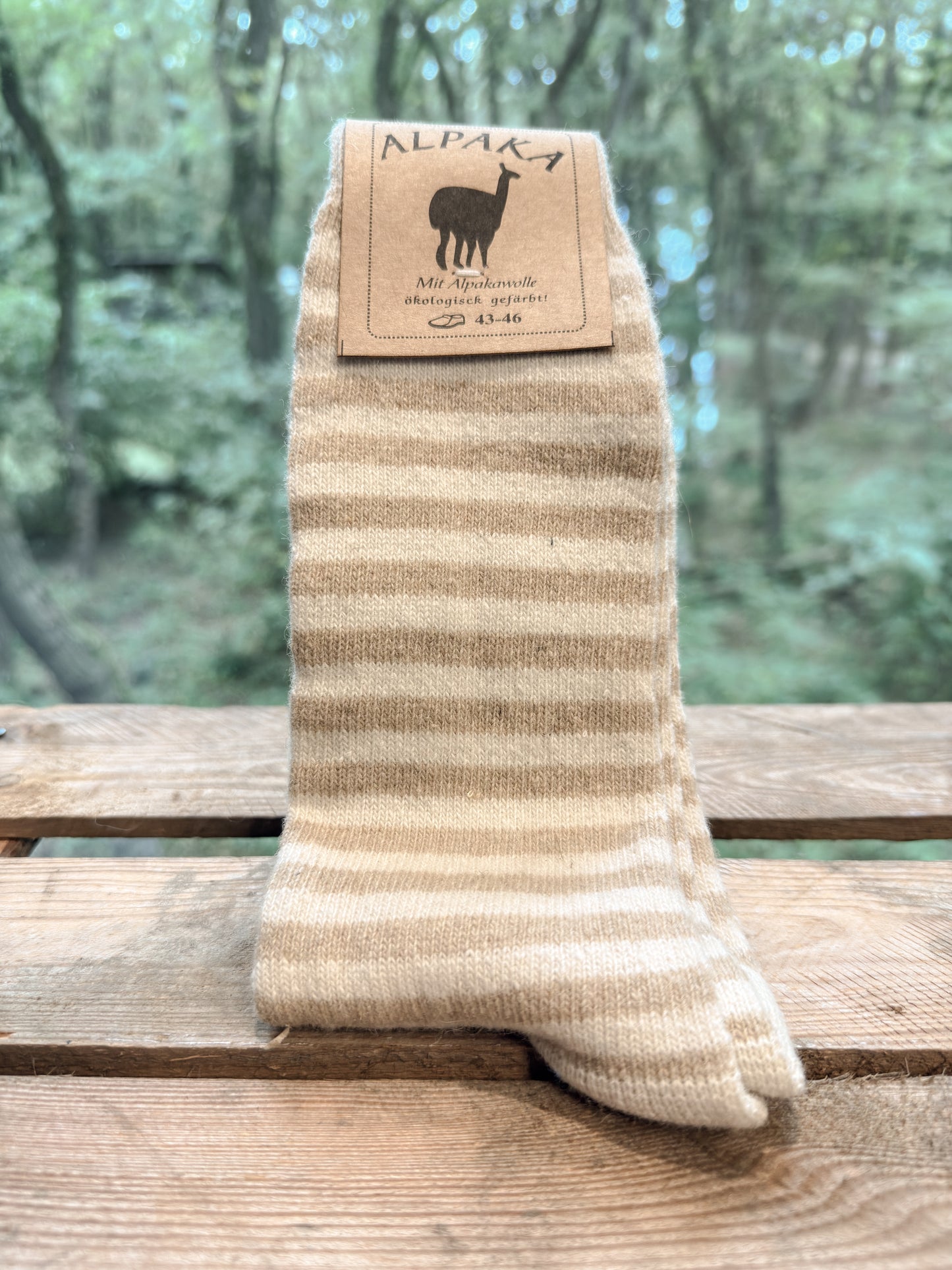 Natur weiße Alpaka Socken aus 92 Prozent Alpakawolle