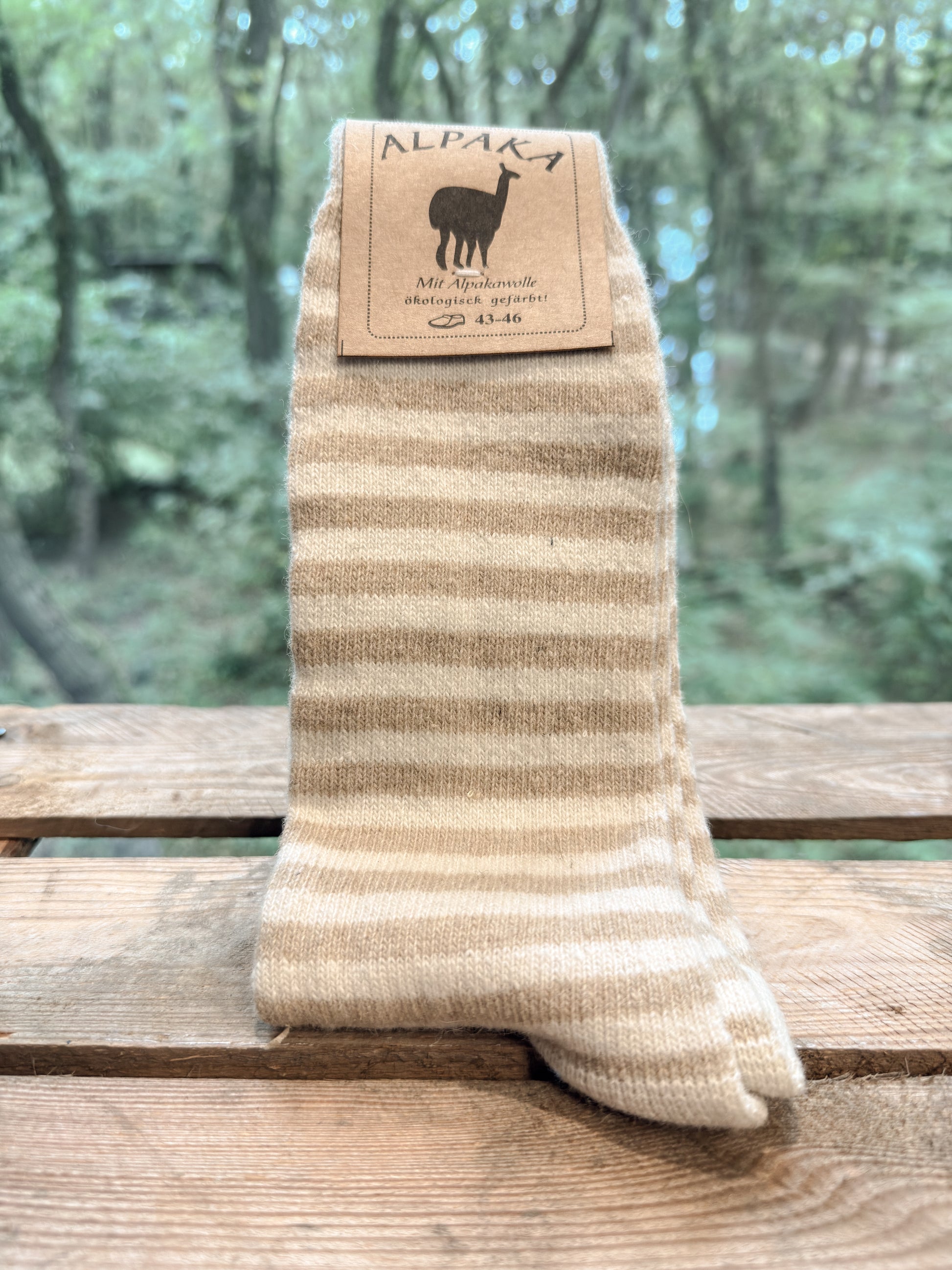 Natur weiße Alpaka Socken aus 92 Prozent Alpakawolle