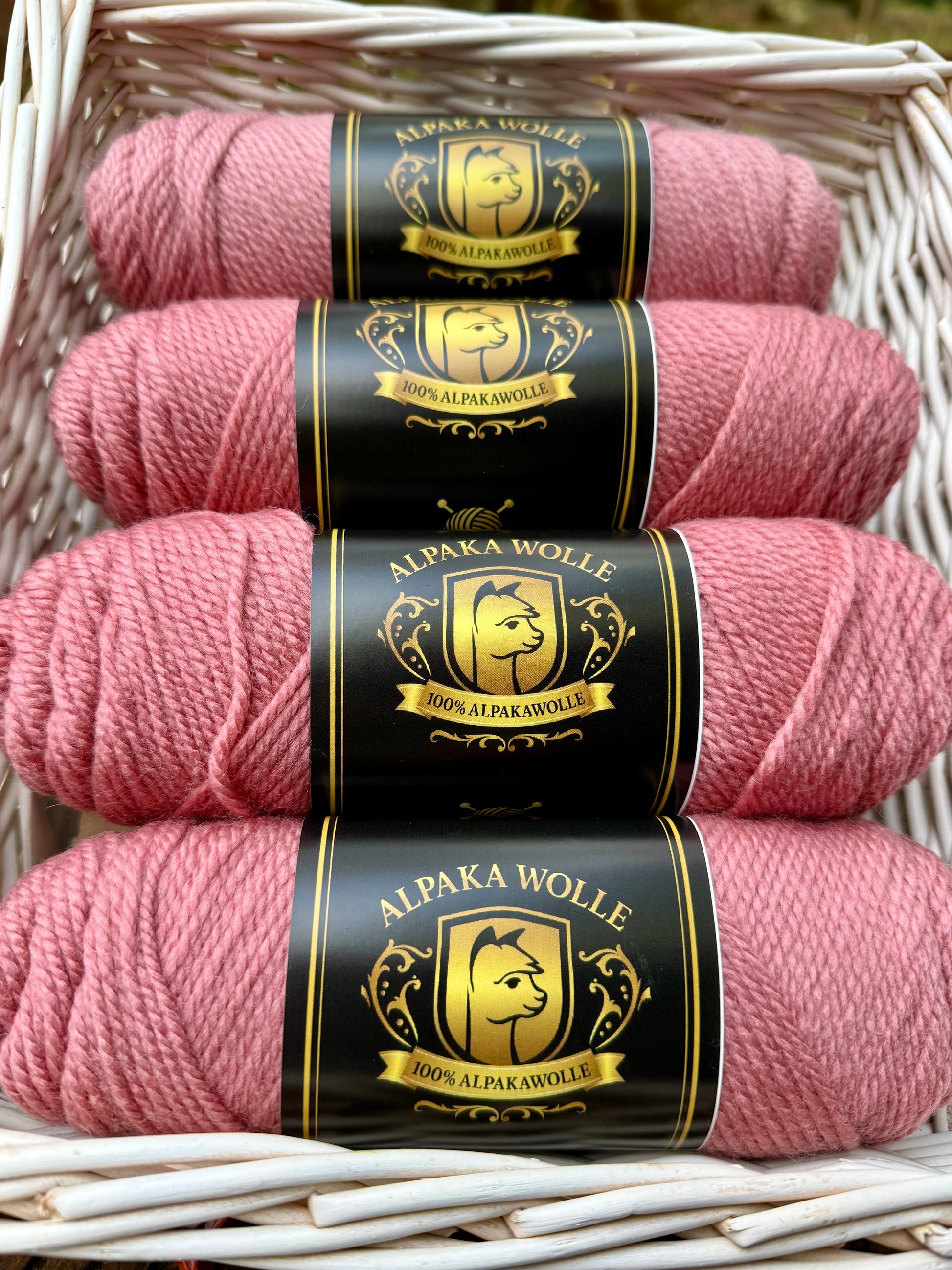 Alpaka Strickgarn 100% Altrosa 100g