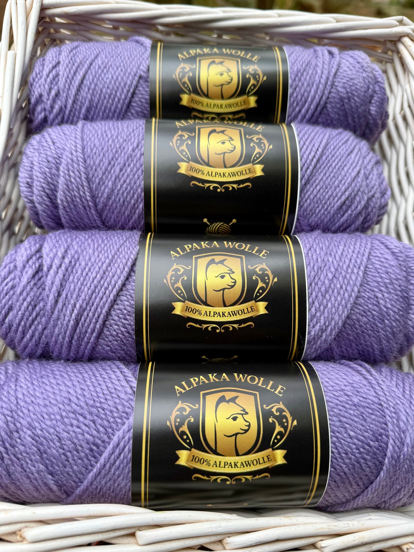 Alpaka Strickgarn 100% Flieder 100g