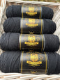 Alpaka Strickgarn 100% Schwarz 100g