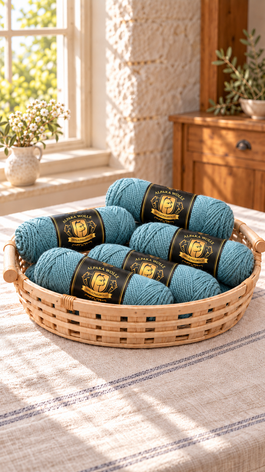 Alpaka Garn 100 % Alpaka - Türkis 100g